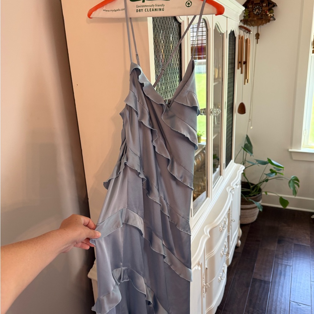 Show Me Your MuMu Light Blue Luxe Satin Bridesmaid Dress - Picture 3 of 5
